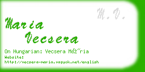 maria vecsera business card